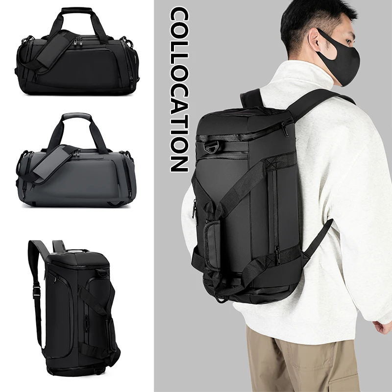 Fitness Sports Backpack Yoga Gym Handbag Hiking Camping Travel Crossbody Bag for Men Women Business Trip Bags with Shoes Pocket