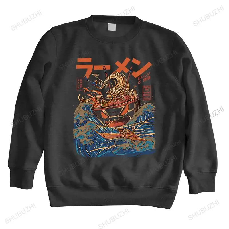 new arrived streetwear sweatshirt Man crew neck hoodie Great Ramen off Kanagawa drop shipping men autumn sweatshirts bigger size