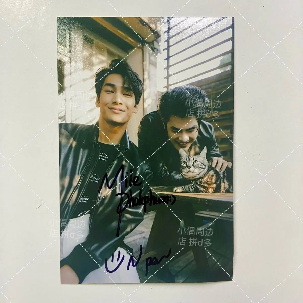 kinn porsche the series Thai BL star Mile Apo autographed photo 3-inch non printed as birthday gift for friend