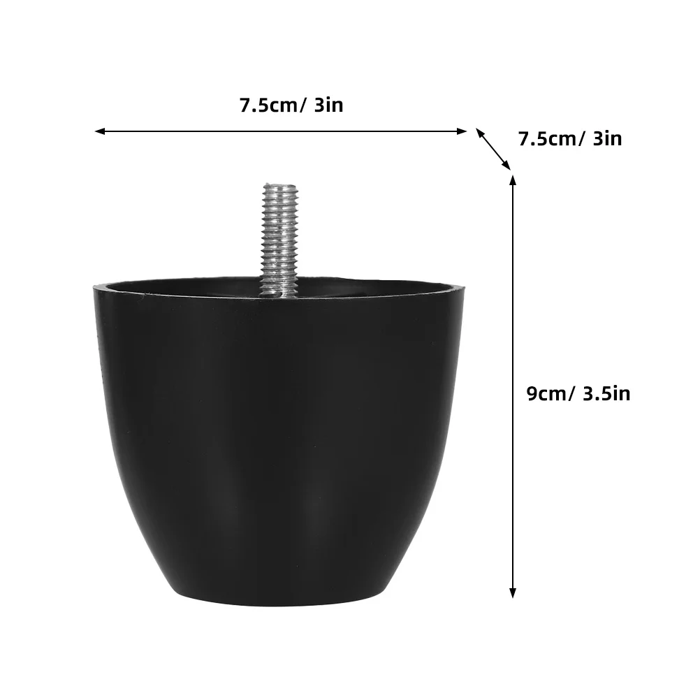 6 uds. Pies de muebles con tornillo, patas de sofá, patas de silla de plástico, patas de sofá para gabinete, pata de soporte para cama