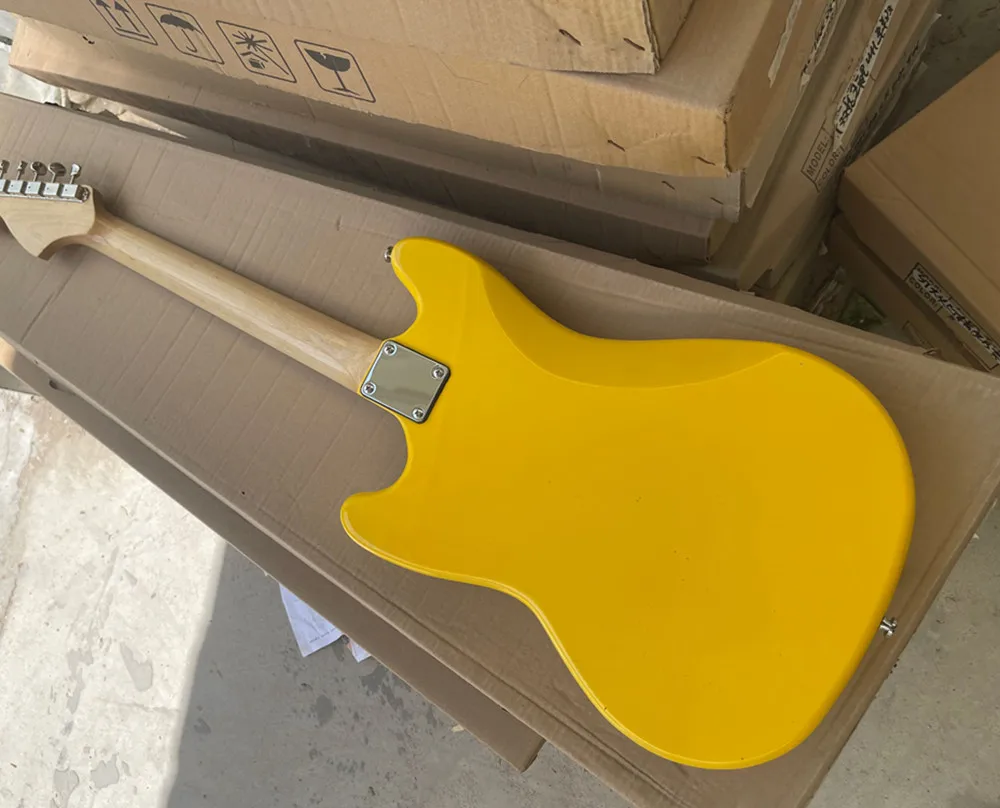 Yellow Body 6 Strings Electric Guitar with Chrome Hardware,Rosewood Fretboard,Provide Customized Service