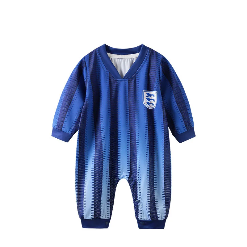 New Baby Football Jersey Jumpsuit, European Cup Long Sleeved Sports Style Baby Football Jersey Clothing