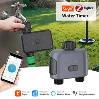 Tuya Zigbee-válvula controladora de temporizador de agua, sistema automático de riego de jardín, sistema de goteo para vida inteligente, Alexa y Google