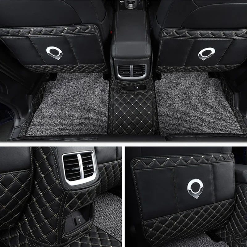 Car Seat Back PU Protector Dust-proof Kick Mat Protect Mud Dirt Waterproof  Cover For GWM POER Great Wall Power Pao 2019-2023