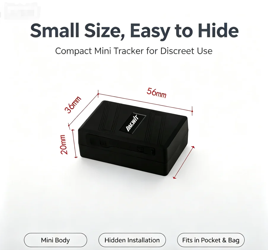 Mini GPS Tracker DAGPS 2G TK600 Strong Magnetic Tracker Platform Free Tracking Locator 2 Weeks Standby Geo‑fence SOS Alarm