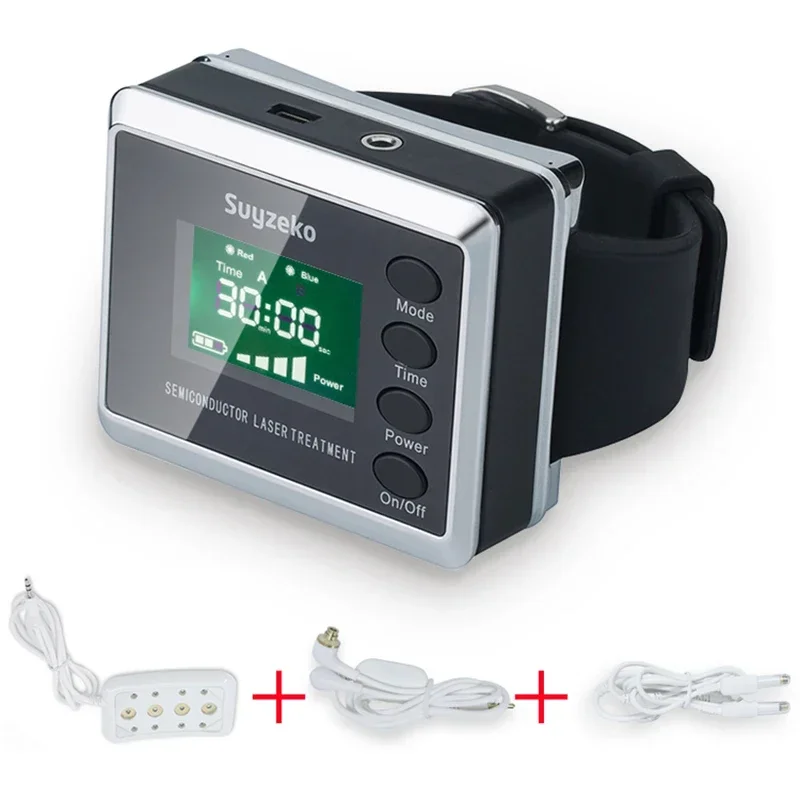 

In stock Physical Rehabilitation 650nm Diode Therapy Watch LED Light Semiconductors Wrist Acupuncture Diabetes Therapy Device