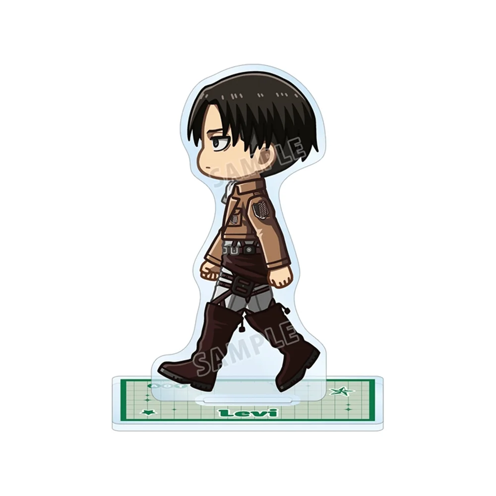 Attack on Titan Levi Ackerman 10cm Acrylic Stand Keychain Chibi Scout Uniform Tabletop Ornament Desk Room Decor Itabag Figure Gi
