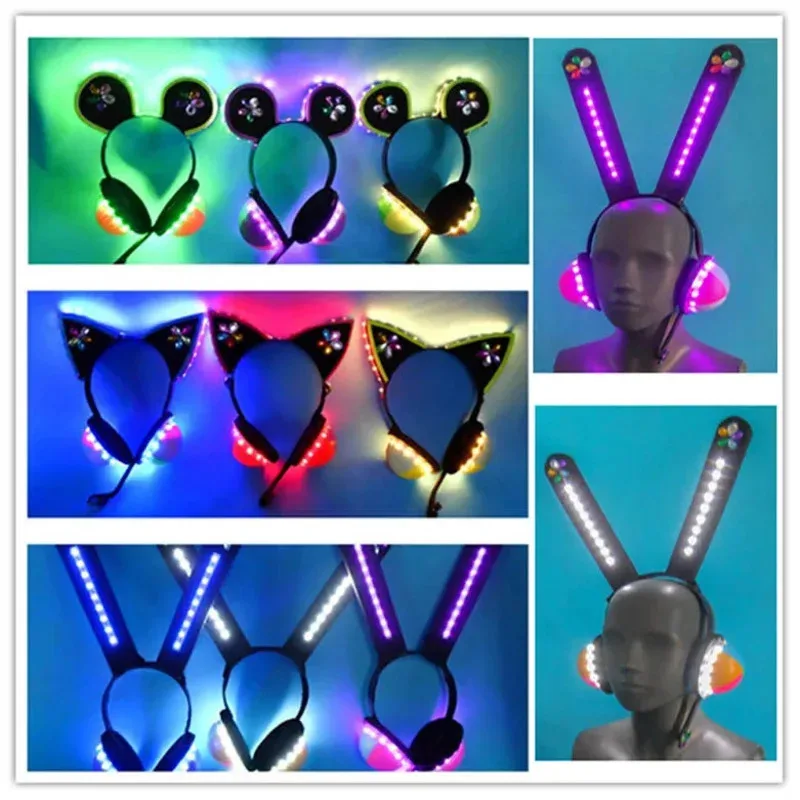

72th Anime Hot Sale Love live Cyber Idolized LED Headset/headphone cosplay prop All members headpiece can be lighted for