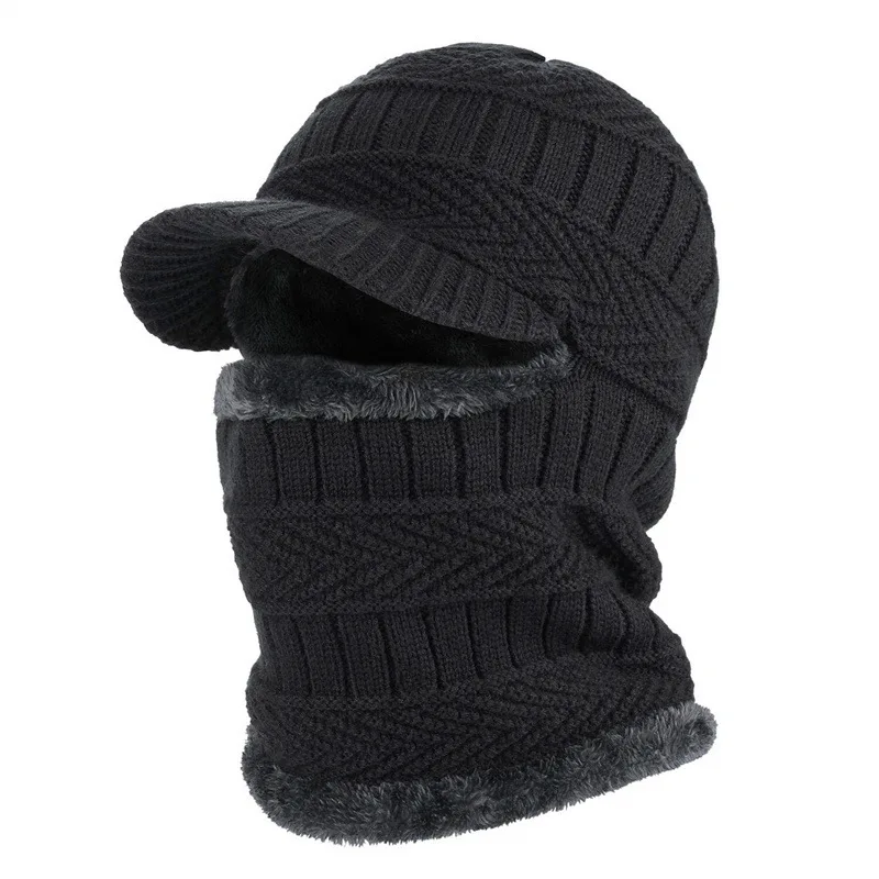 Winter Hat for Men Skullies Beanies Hats Winter Beanies for Men Women Wool Scarf Cap Balaclava Mask Bonnet Knitted Hat for Women