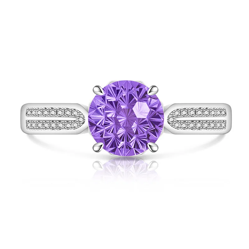 Schlichter, Dezent-Eleganter 925 Sterling Silber Dahliaschliff Hochkarätiger Diamant Mode Damenring Schmuck – Detail 8