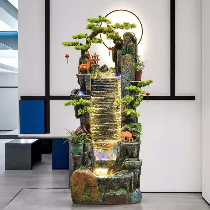 

Rockery Flowing Fountain Circular Living Room Fish Tank Entrance Decoration