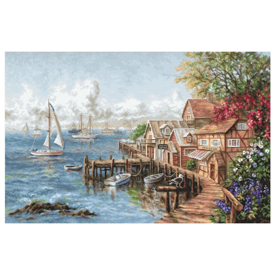 

Набор для вышивки крестом Amishop, деревянный парусник Mariner's, украшение для дома, рукоделие Luca-S, B2405, высокое качество