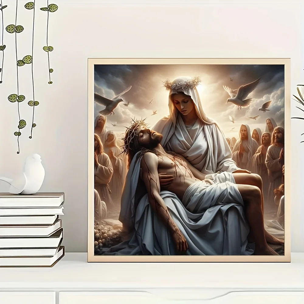 

500/1024PCS Paper Jigsaw Puzzle The Injured Jesus DIY Assembly Home Art Religious Home Decoration Ideal Christian Gift