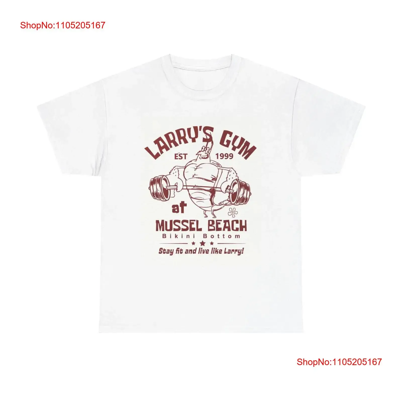 Larry's Gym Bikini Bottom T Shirt Brand New Cotton vintage Washed Slightly graphic homme Stretched Casual streetwear Versatile