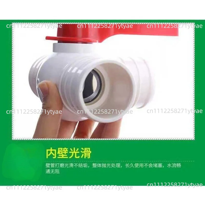 Agricultural three-way ball valve 3-inch sprinkler irrigation with switch water pipe valve pvc water belt connector quick connec