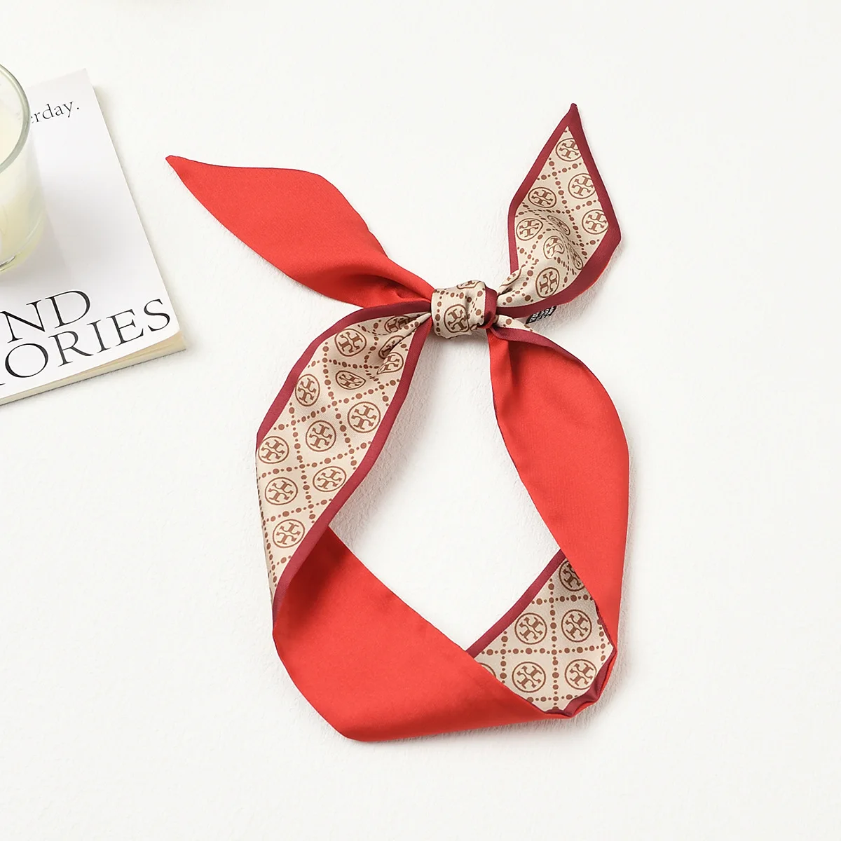 

Bags Silk Narrow Scarves Straps Souvenirs Long Strips Accessories Hair Ties Bags Printed Decorative Scarves Streamers 5x90CM