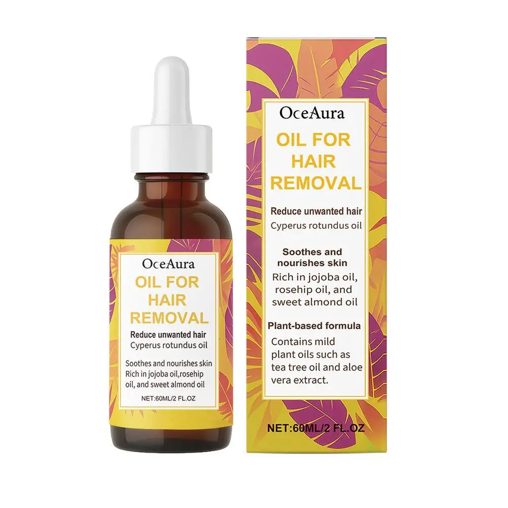 Aceite OceAura para Depilación, Extracto de Té, Fórmula a Base de Plantas Enriquecida con Aloe Vera, Aceite de Jojoba, Rosa Mosqueta y Almendras Dulces, Calma la Piel