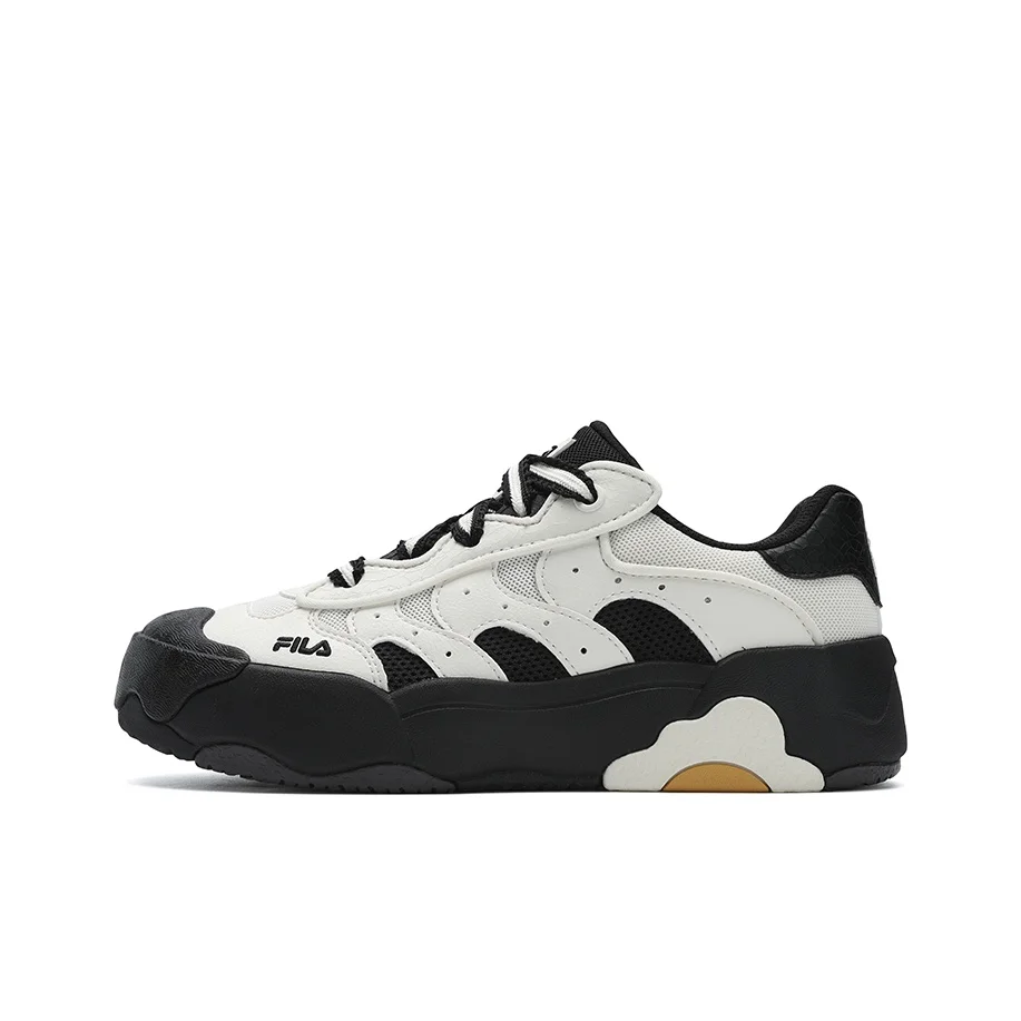 FILA OMELETTE Egg Bag Shoes Low top Skateboard Shoes Women's Black White F12W532207FGB