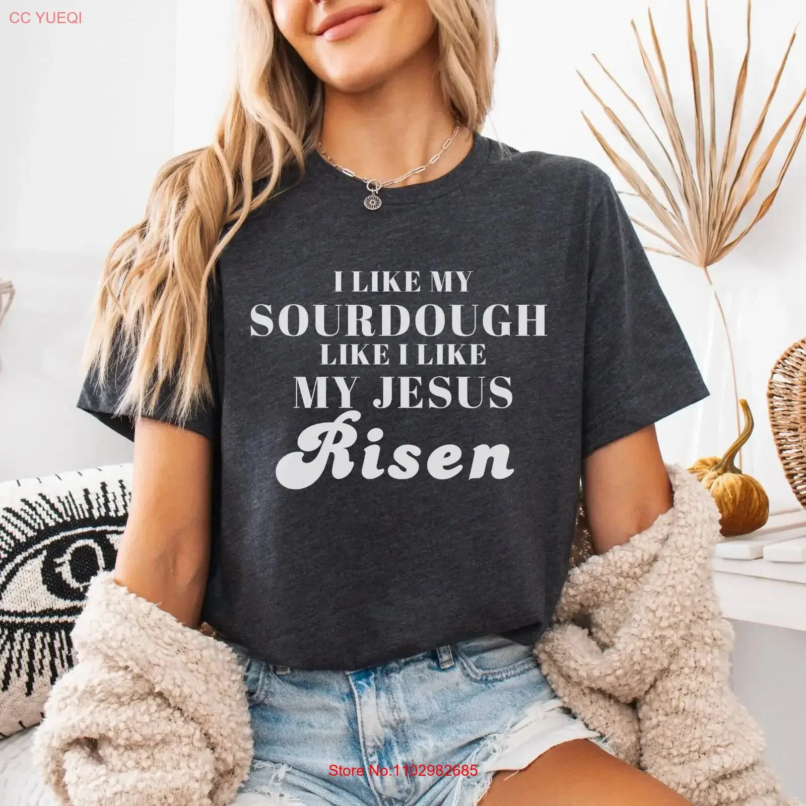 Sourdough Baking Christian T Shirt Passionné de la foi religieuse vintage Lavé mode étiré Légèrement Unisexe Polyvalent