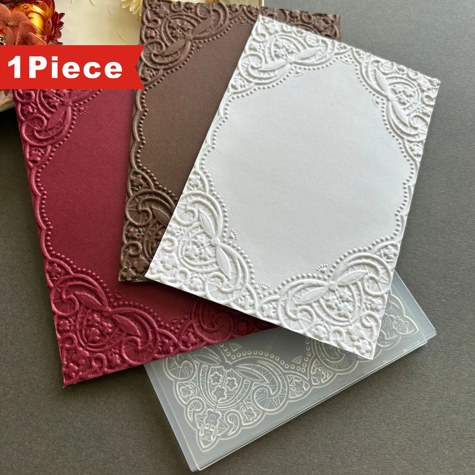 Dieser stilvolle 3D-geprägte Ordner ist mit dem Thema „Retro Green Charm: The Beauty of Exquisite Pattern Borders“, exqu