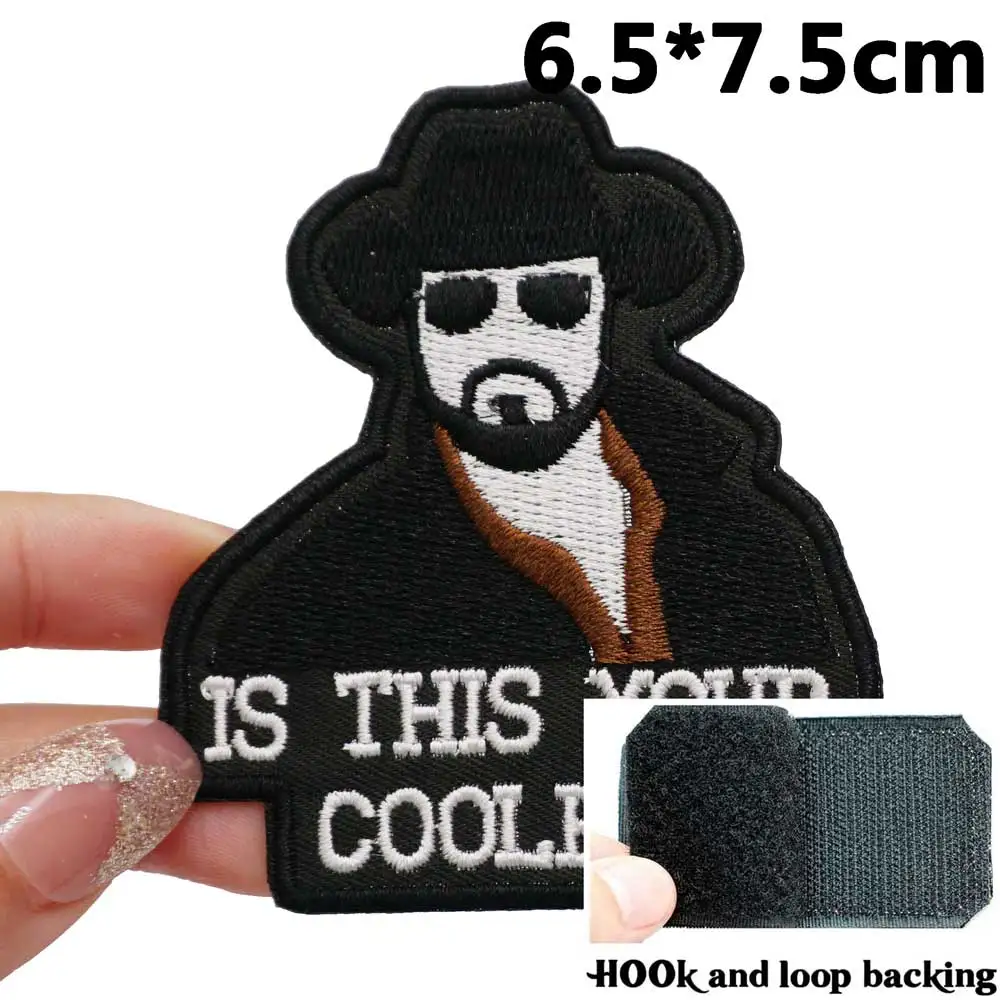 IS THIS YOUR COOLER? Badge Embroidered Applique Sewing Label punk biker Patches with hook backing