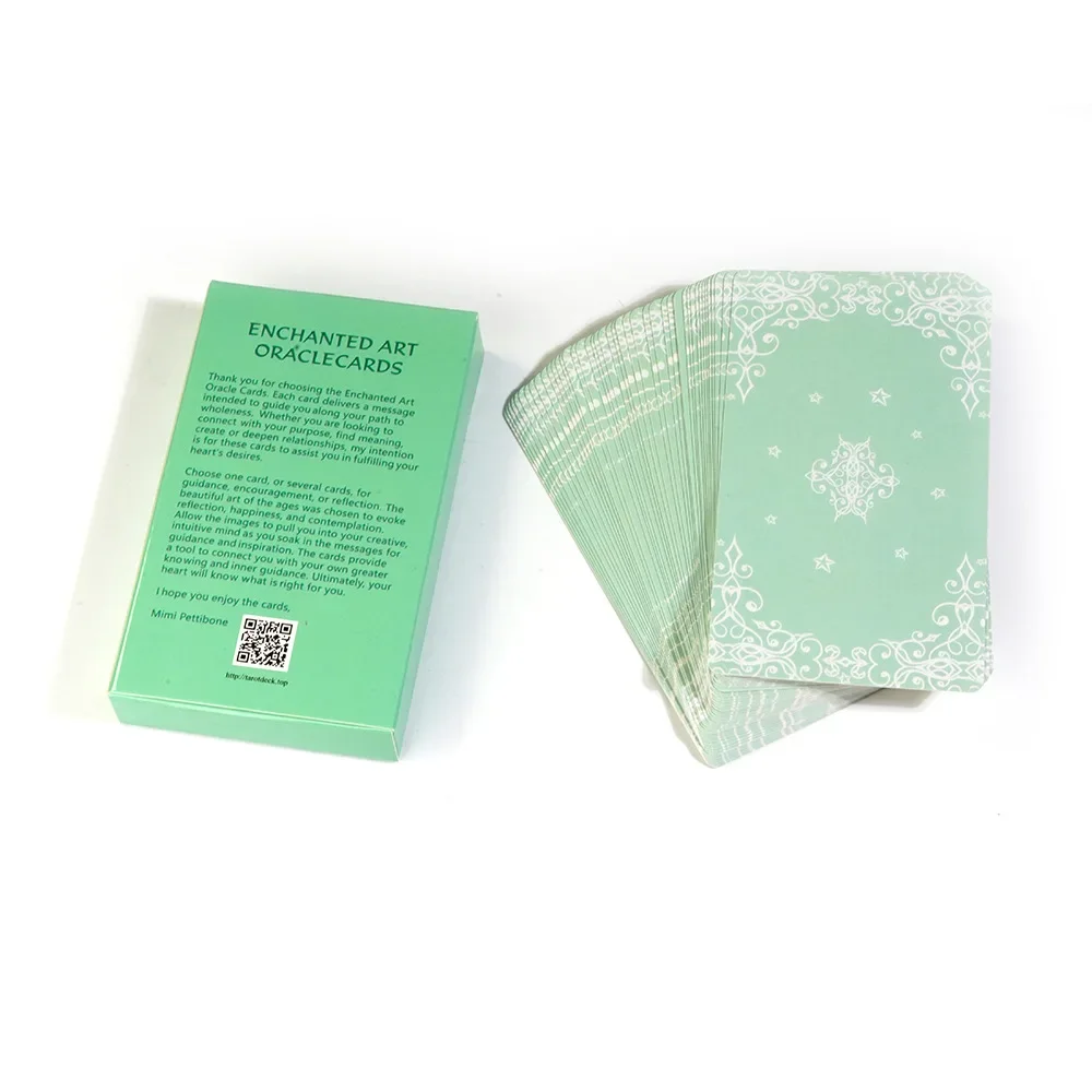 النسخة الإنجليزية بطاقات أوراكل الفن ، الريش والقلب سطح السفينة ، طبعة العرافة ، ألعاب بوراد