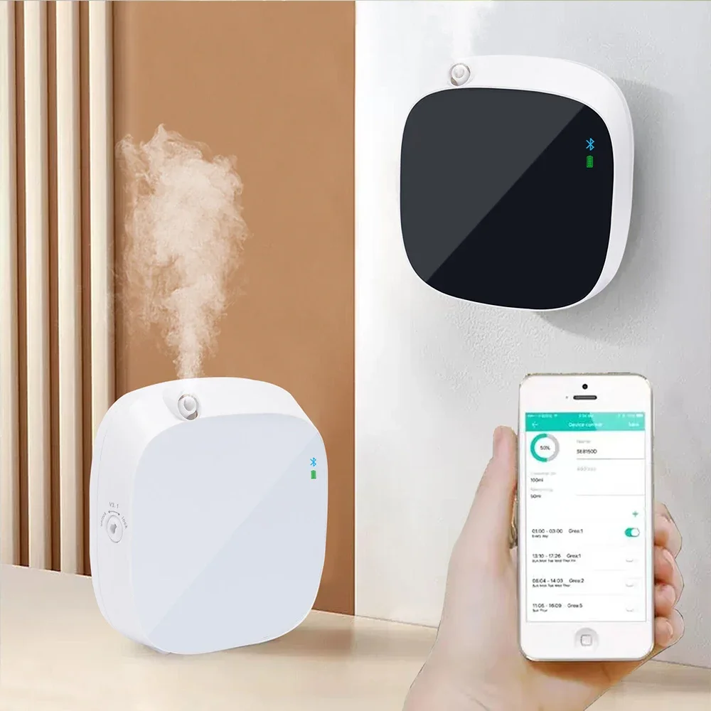 Diffusore di aromi deodorante per ambienti Smart App Control diffusore a parete per wc elettrico a batteria per soggiorno casa