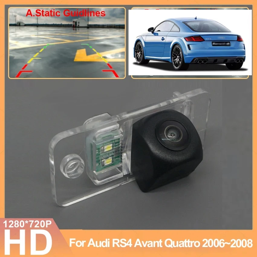 HD CCD Night Vision High quality RCA Backup Rear View camera For Au-di RS4 Avant Quattro 2006 2007 2008 License Plate Camera