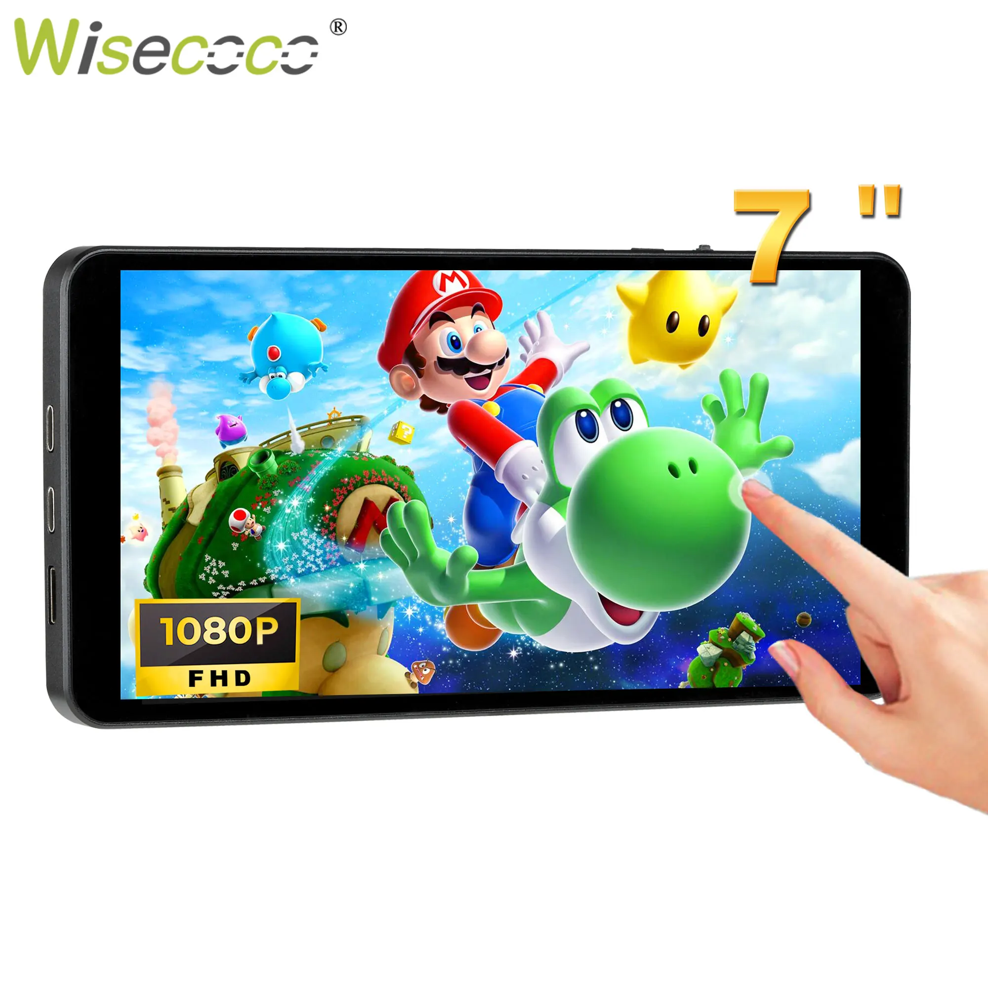 

Wisecoco 7" Portable Monitor FHD 1920x1080 IPS Pocket Monitor For PS4 PS5 Xbox Switch Gaming Display Raspberry Pi LCD Monitor