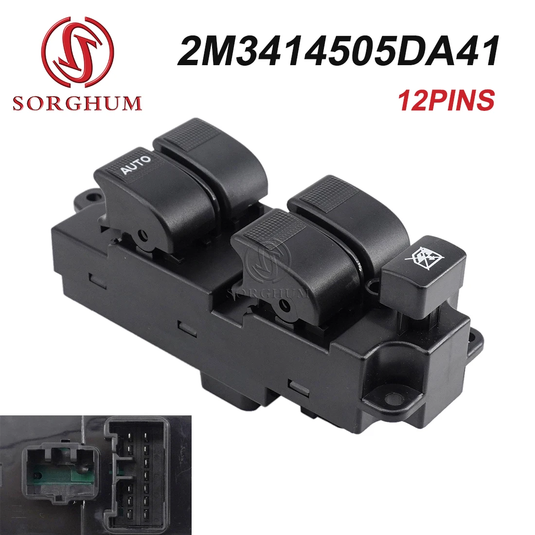 

SORGHUM Car Accessories 2M3414505DA41 For FORD Ranger 1999-2006 New Left Front Window Regulator Switch Window Switch Button