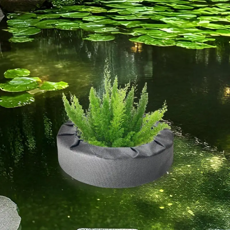 Плавающая кашпо для пруда, тканевая плавающая корзина для растений, водный цветочный остров, контейнер для цветов, плавающие горшки для пруда