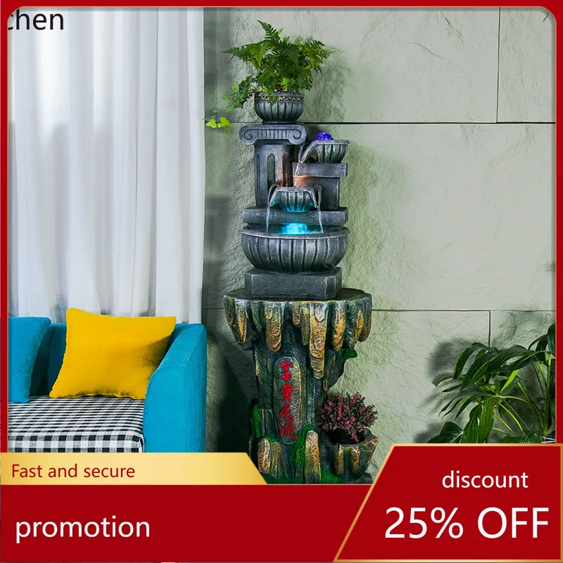 

ZMLdesktop water fountain ornament floor-standing for living room and office, small circulating water decoration fish tank