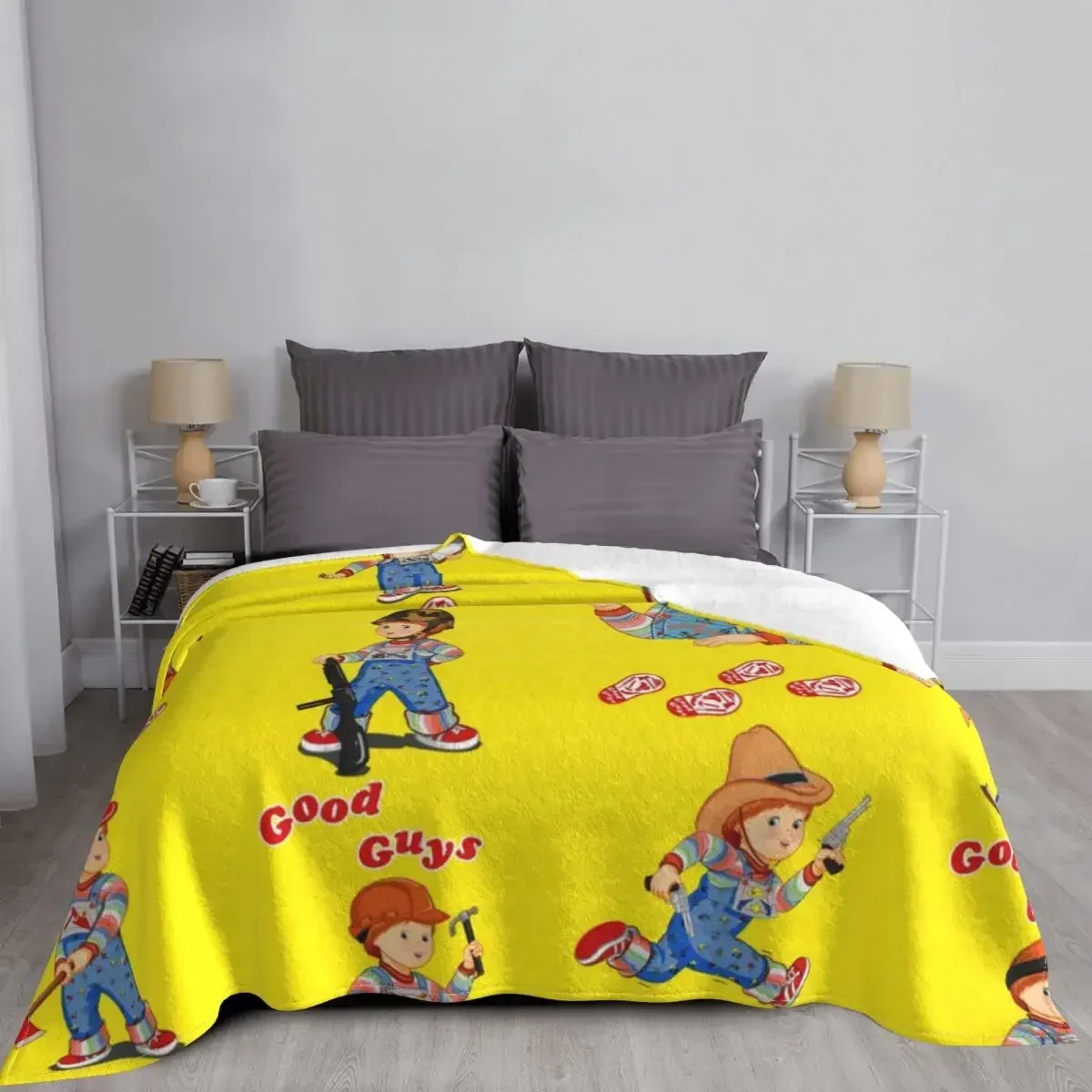 Good Guys Childs Play Blankets Chucky Horror Movie Wool Awesome Soft Throw Blanket for Coverlet Autumn/Winter