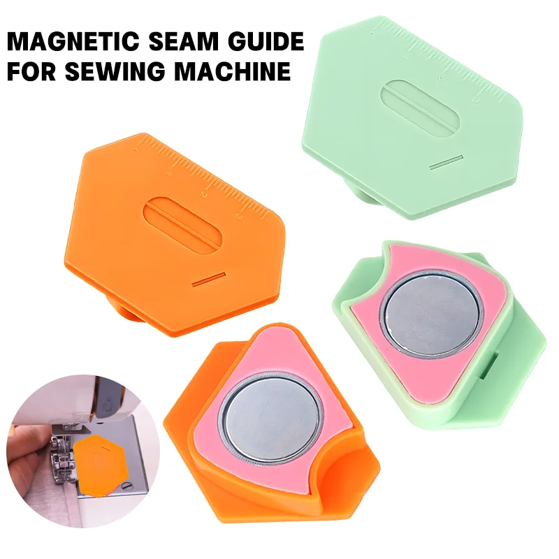 Polygonal Magnetic Seam Guide Multifunctional Sewing Machine Positioning Tool Anti-Curling Universal Sewing Accessories Supplies