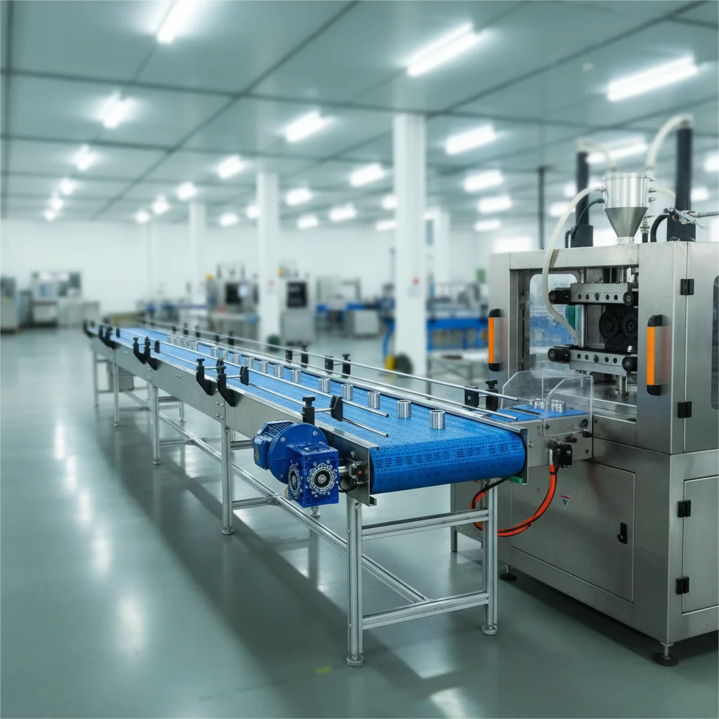 Low Cost Electric Plastic PP Module Chain Belt Conveyor Price Stainless Steel Frame Industrial Use Food Processing Bottle Cans