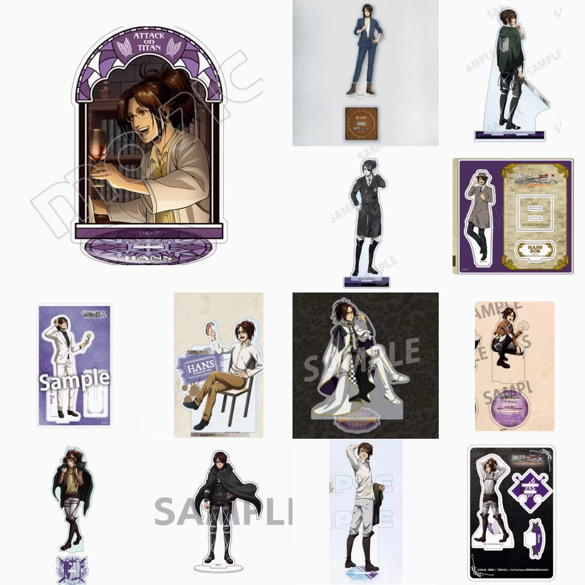 18 estilos Anime Hans Zoe Hanji soporte acrílico muñeca juego Hange Zoë figura modelo placa Cosplay juguete para regalo