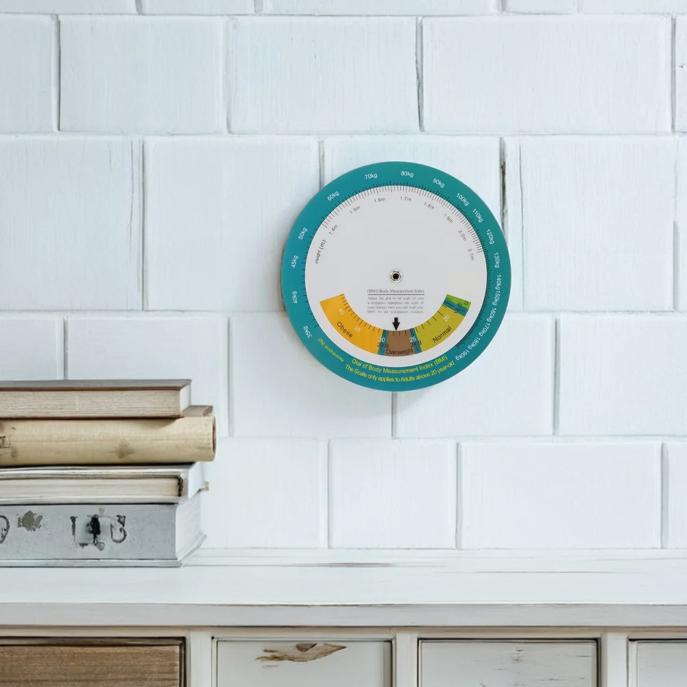 2 قطعة Bmi عجلة القياس الصحية جدار جبل آلة حاسبة وزن الجسم أداة تخطيط النظام الغذائي سهلة القراءة تتبع دقيق