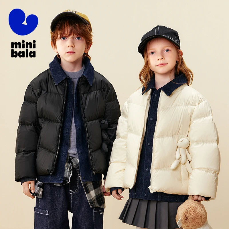 

Mini Bala Kids Down Jacket 2025 Winter New Two-in-One Doll Style Windproof Waterproof Parka