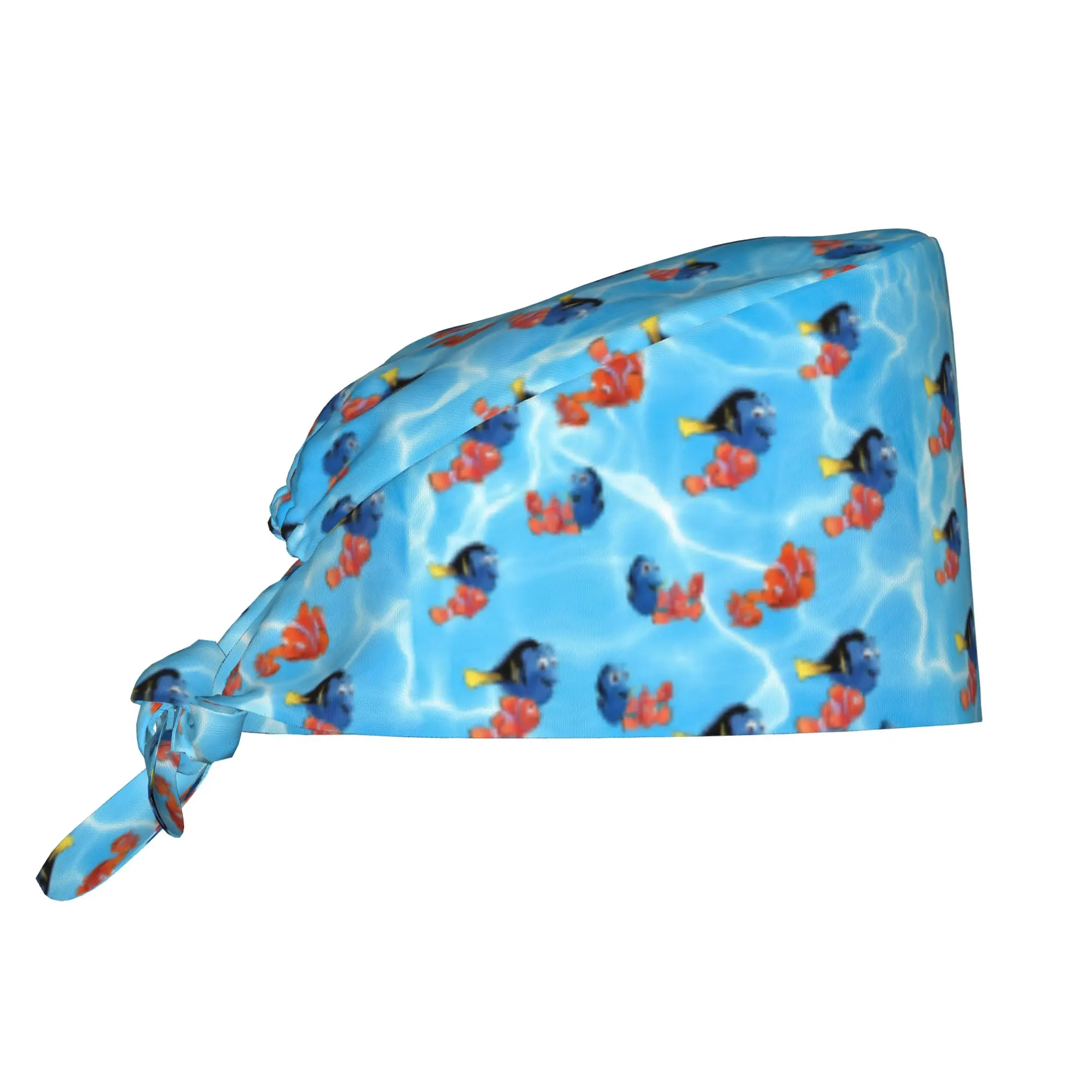 Custom Findinges Anime Nemoes Scrubs Cap Surgical Hats Women Men Fish Operating Room Cap Nursing Cap Lab Works Hat