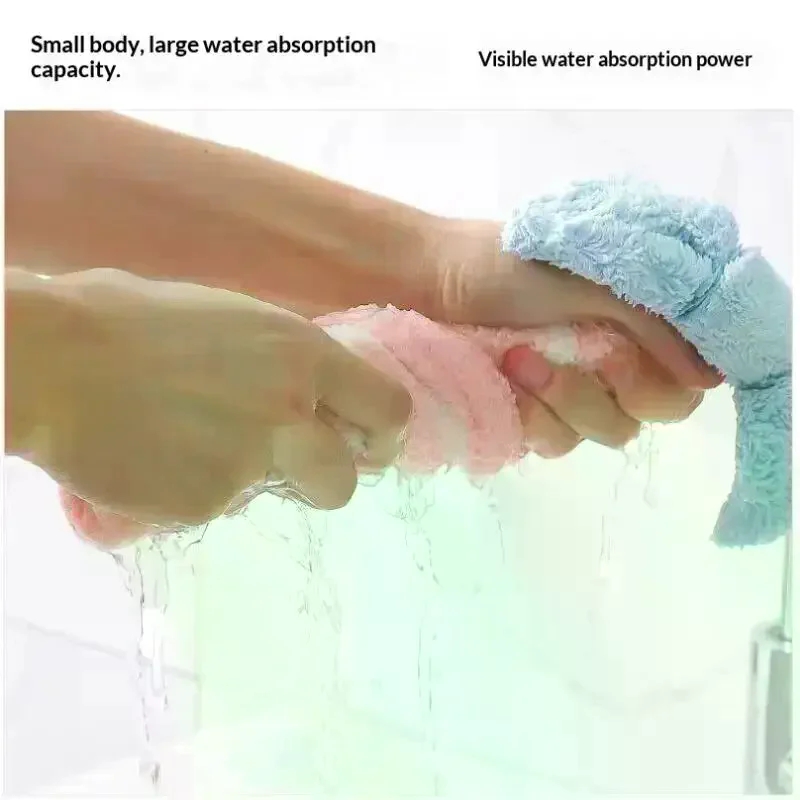 Cartoon Hand Towel Soft Absorbent Coral Velvet Embroidered Skin-friendly Microfiber Lollipop Wiping Cloth For Kitchen Bathroom