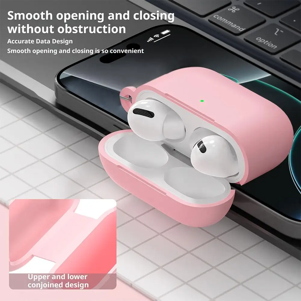 Full Cover Silicone Case for Apple AirPods Pro 3 All-in-One Protective Shell with Soft Skin Anti-Slip Shockproof Earphone Cover