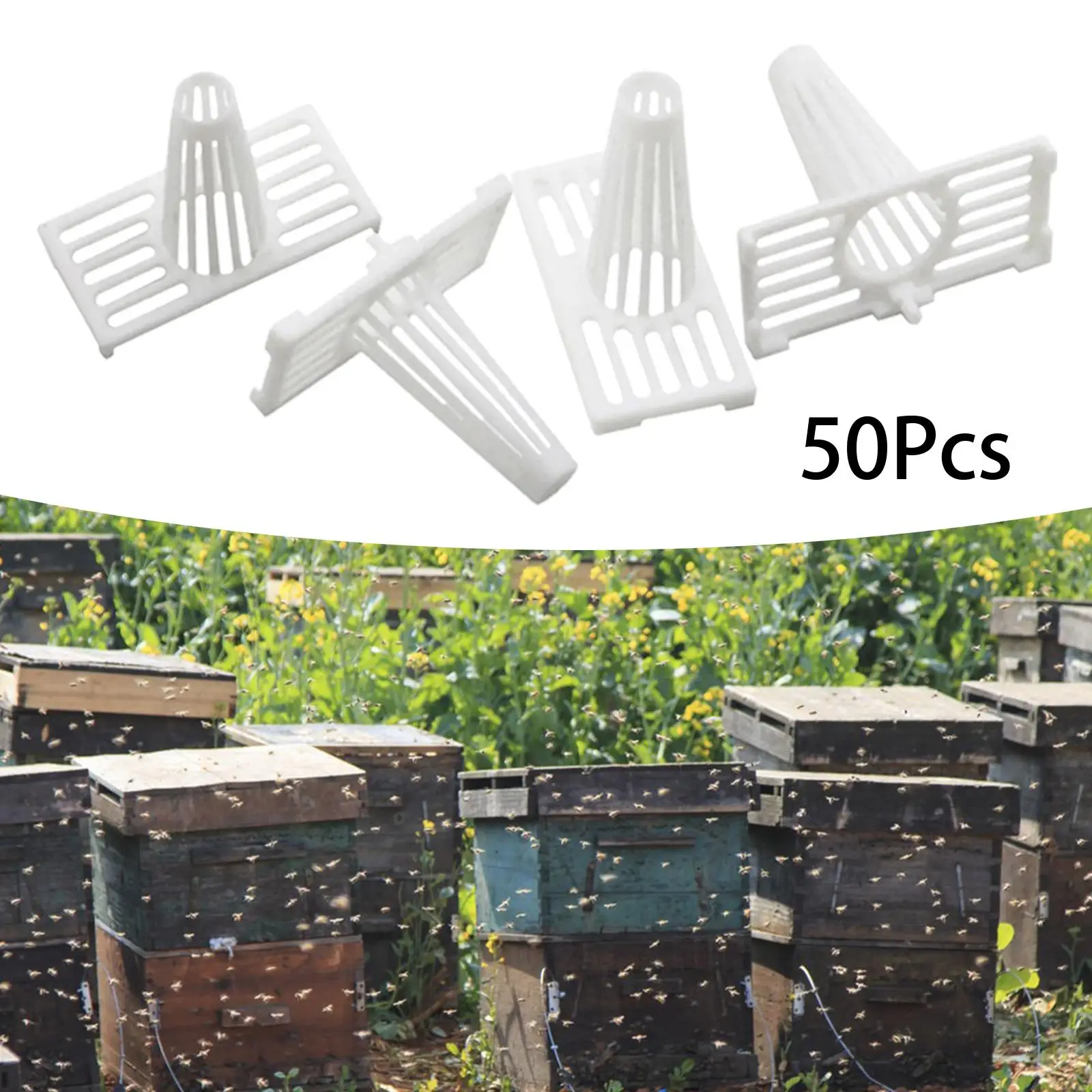 

50x Bee Hive Frame Nest Gate Farm Beekeepers Tool Easy Installation Sturdy Outdoor Professional for Workshop Beehive Accessories