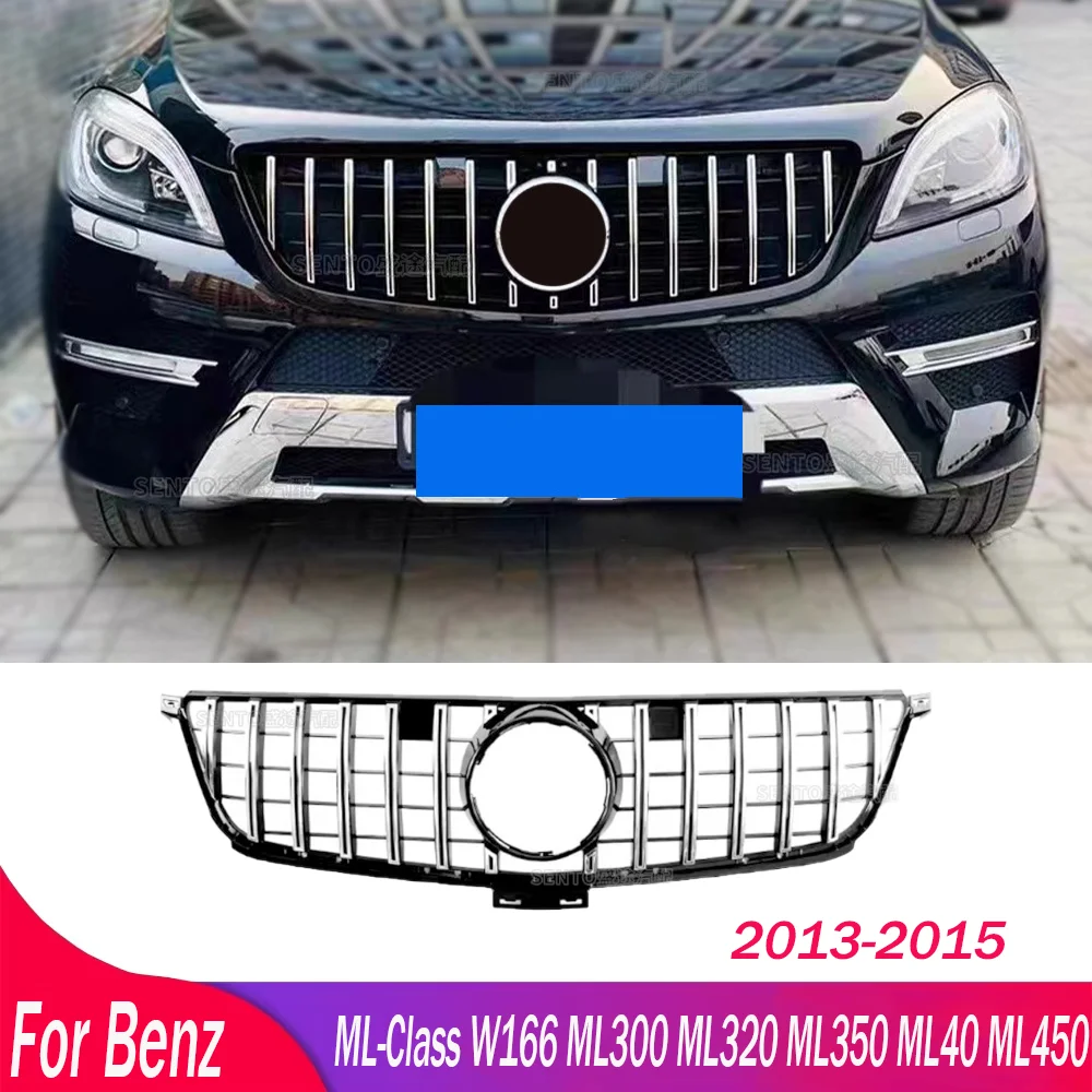 For Mercedes-Benz ML-Class W166 ML300 ML320 ML350 ML40 ML450 2013-2015 Car Front Bumper Grille Tuning Grills