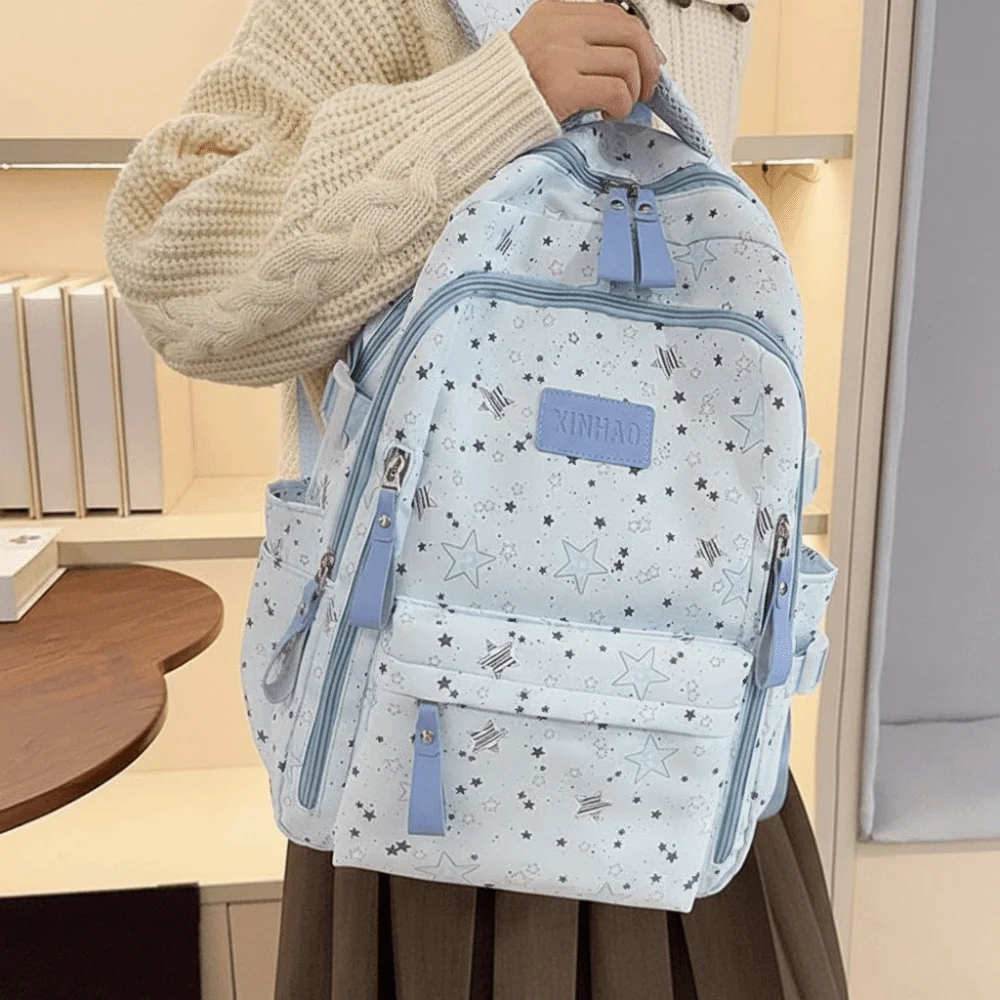 laptop-bag-print-star-backpack-large-capacity-college-style-nylon-backpack-korean-style-lightweight-students-school-bag-travel