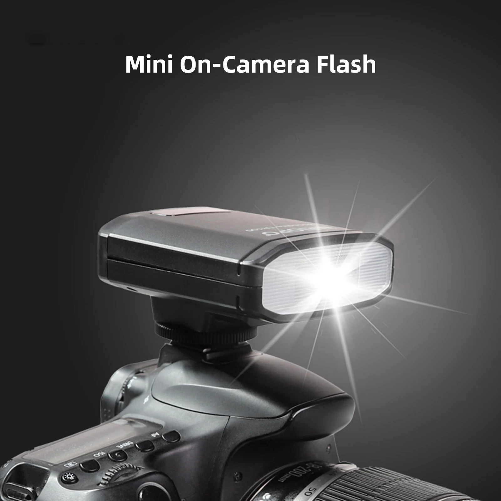 

GN12 On-camera Flash 5600K Speedlite 0.1-1.8s Recycle Time Manual/ Auto Mode Built-in Battery for Canon Nikon Sony Olympus