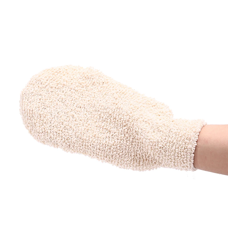 1pc Shower Gloves Exfoliating Wash Skin Spa Bath Gloves Natural Bamboo Fiber Bath Exfoliating Scrubber Washcloths