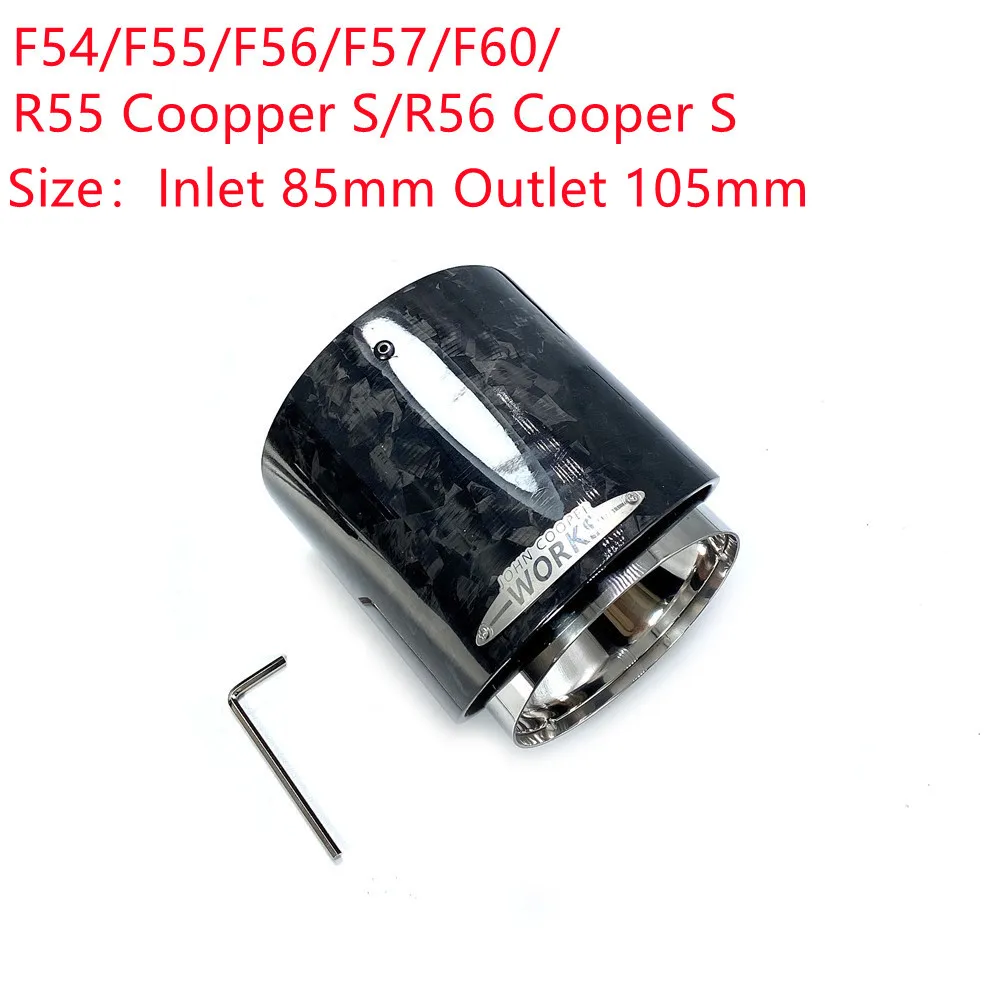 1 Stuks Topkwaliteit Carbon Uitlaatpijp Eindstukken Voor MINI Cooper S R55 R56 R57 R58 R59 R60 R61 F54 F56 F57 F60 JCW Uitlaatpijpen