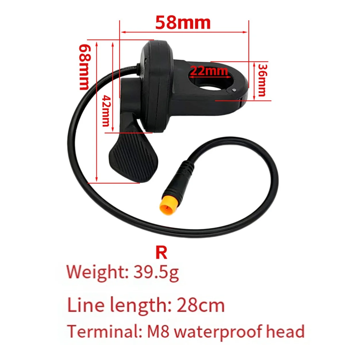 

Portable Electric Bicycle Quick Connector Ebike Thumb Throttle Right