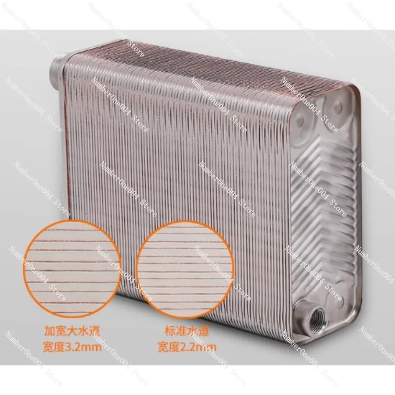 

Stainless Steel Brazed Floor Heating Gas Plate Type Over-water Heat Exchanger Hot Water Exchanger Household Bathroom