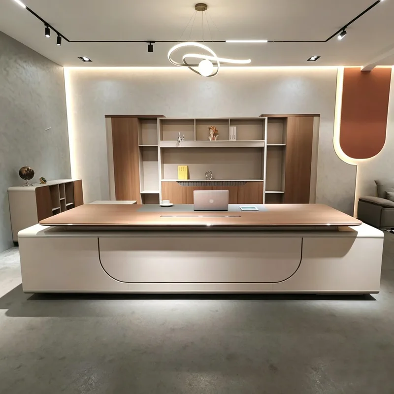 CEO desk High-End Executive , Modern And Minimalist Design, Suitable For General Manager'S Office, Leadership Desk, Or As A Sing